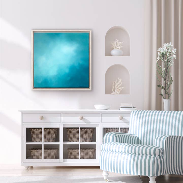 Underwater Clouds XII Modern Coastal Canvas Wall Art for wholesale by Ready2hangart, Inc.