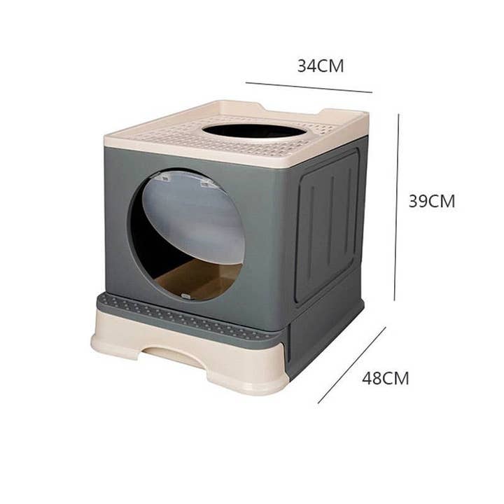 PAWPAWwholesale - Wholesale Cat Litter Box - Enclosed Top-Entry Cat Litter Box with Drawer_CWMM52335