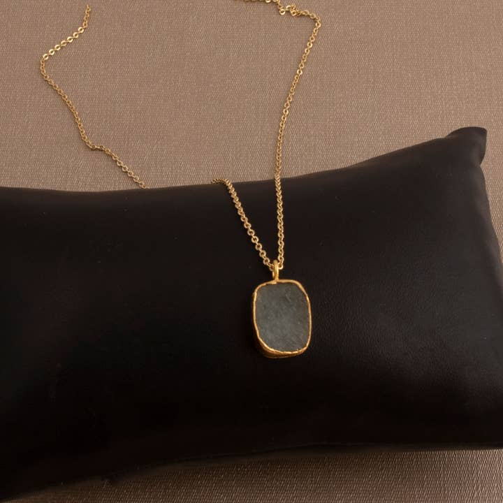 Aquamarine March Birthstone Crystal Gold Plated Necklaces for wholesale by El Joyero