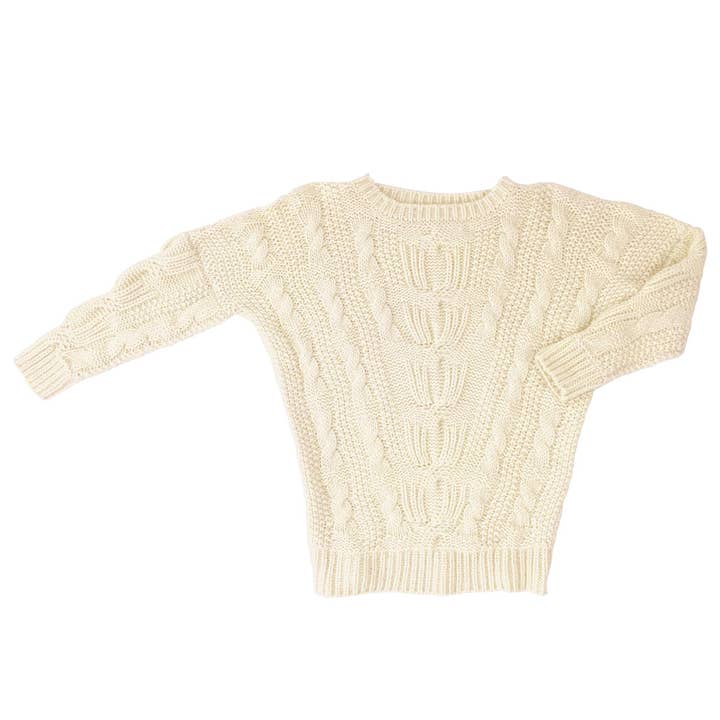 Sarah Cable Alpaca Sweater for wholesale by Stick & Ball