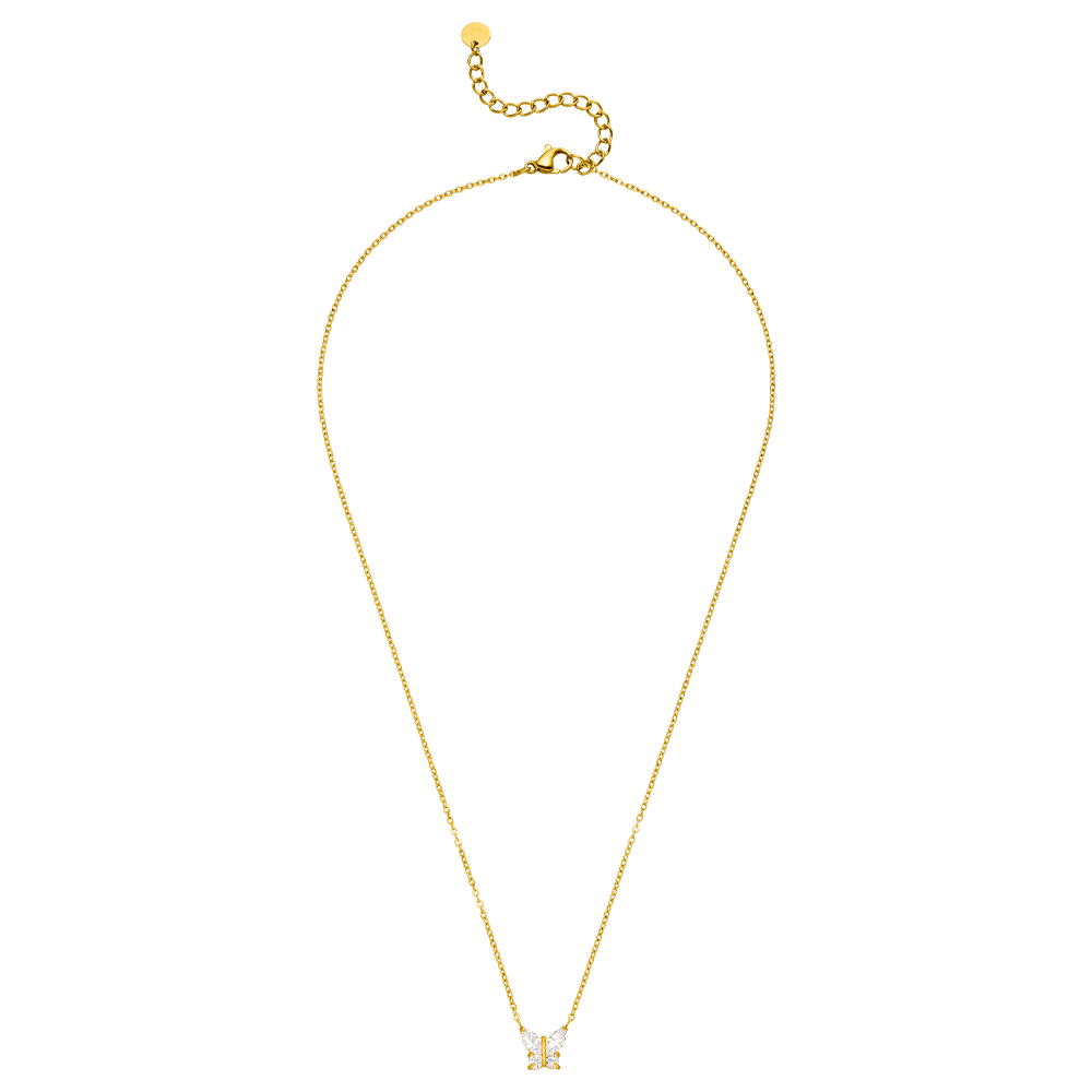Schmuckgroßhandel – wholesale Pendant/charm necklace – Shine Butterfly Necklace | 18K Gold Plated2