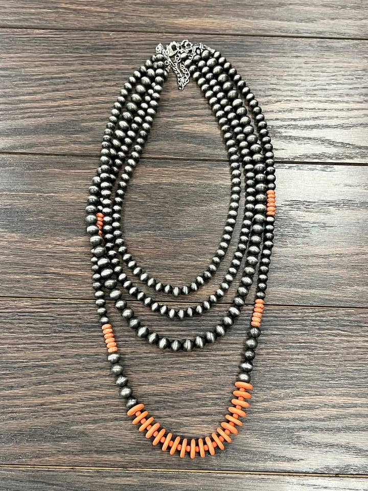 735837, 30" Handgjord Navajo-pärlhalsband för wholesale av ISAC Trading Inc
