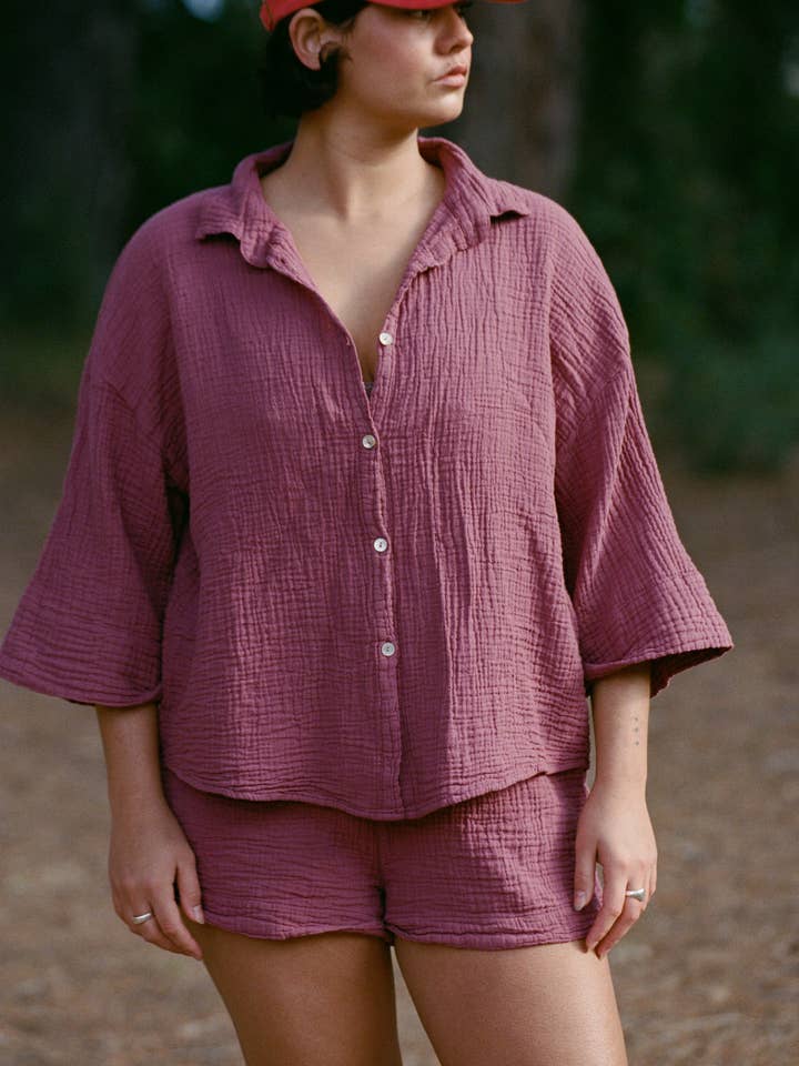 Marra Skjorte - Blomme for engroshandel hos Nénés