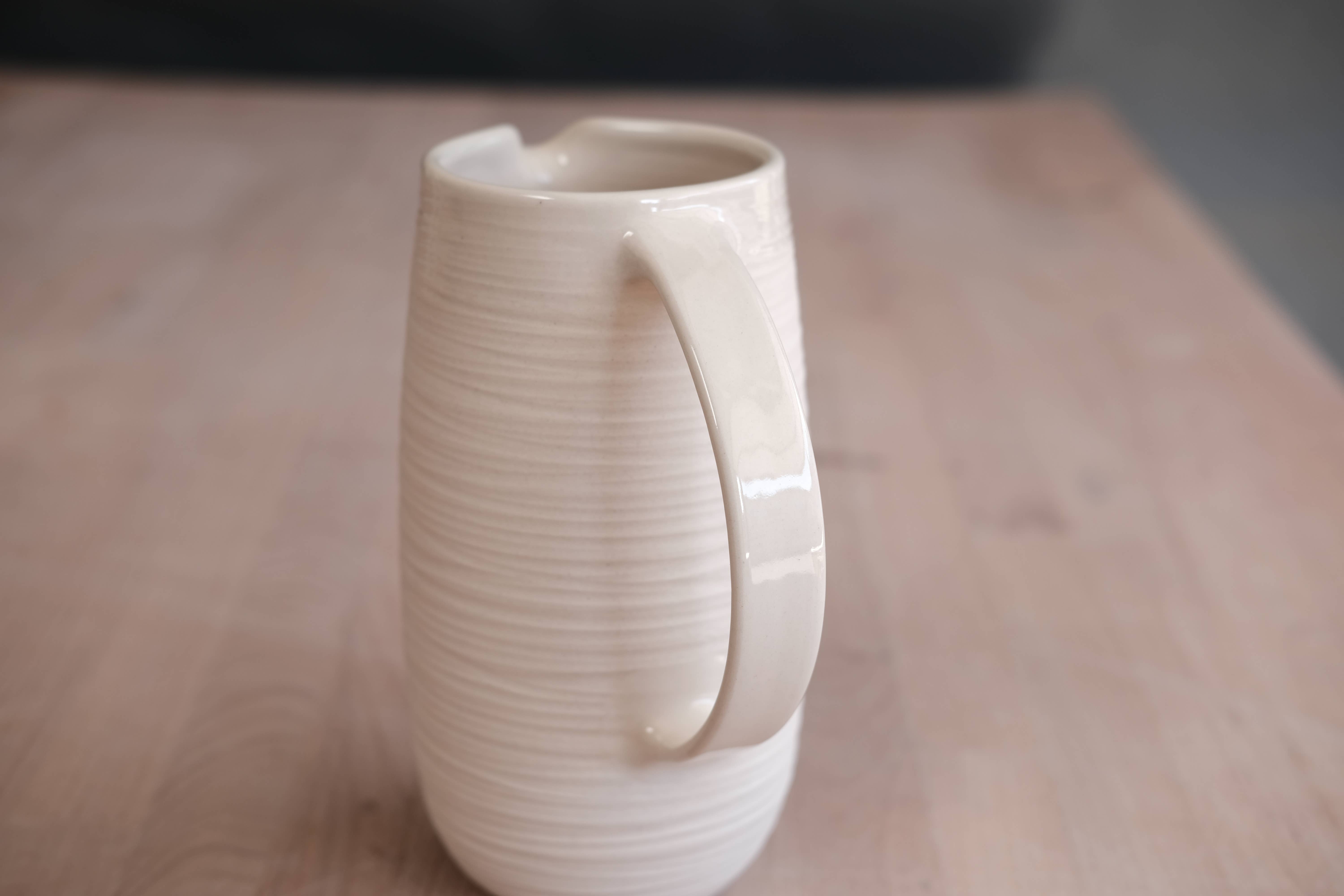 FHAR Studio - Wholesale Pitcher - dune - 38 fl oz pitcher - handmade, porcelain 3