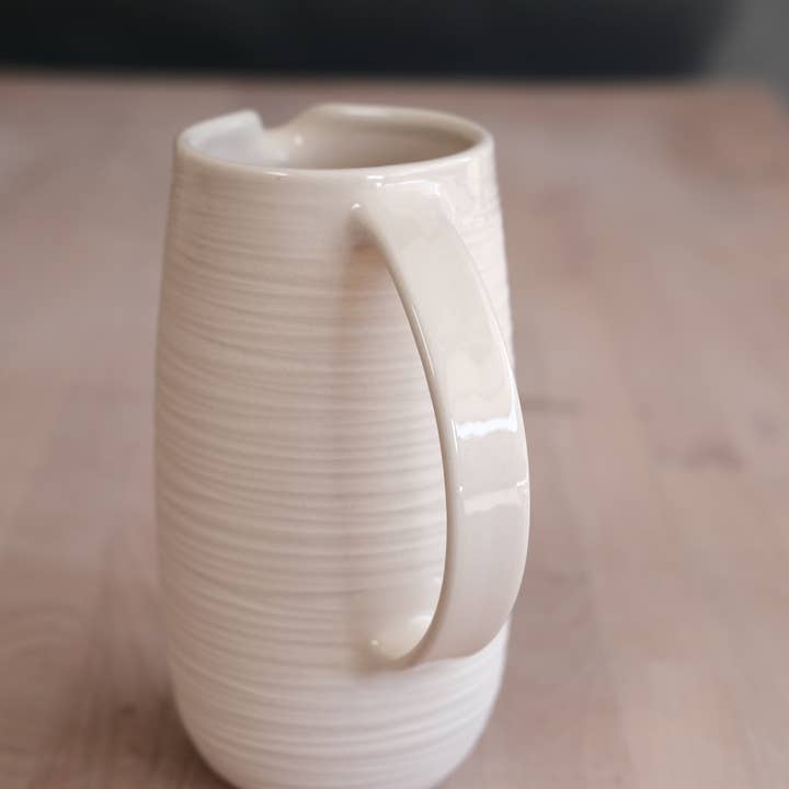 FHAR Studio - Wholesale Pitcher - dune - 38 fl oz pitcher - handmade, porcelain 3