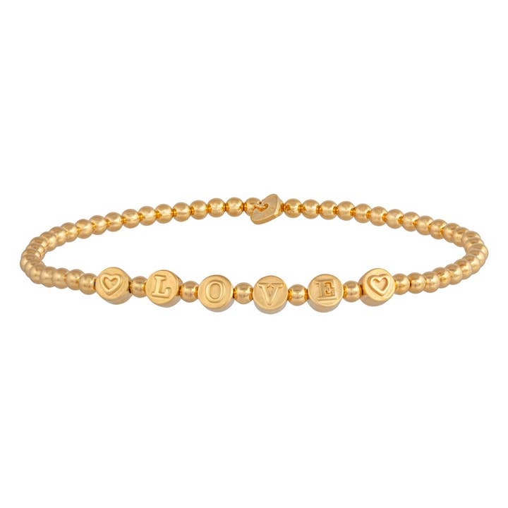 925 sterling silver gold-plated stretch bracelet LOVE for wholesale by caï