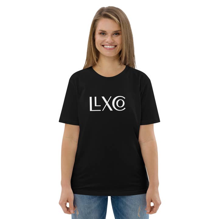 LLXCO™ Logo Unisex organic cotton essential t-shirt for wholesale by Lady Liberty & Co.