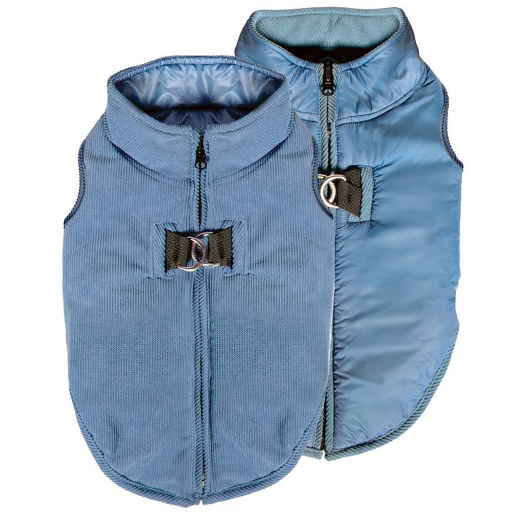 Gooby - Wholesale Pet Vest - Dog - #78251 - Corduroy Reversible Zip Up