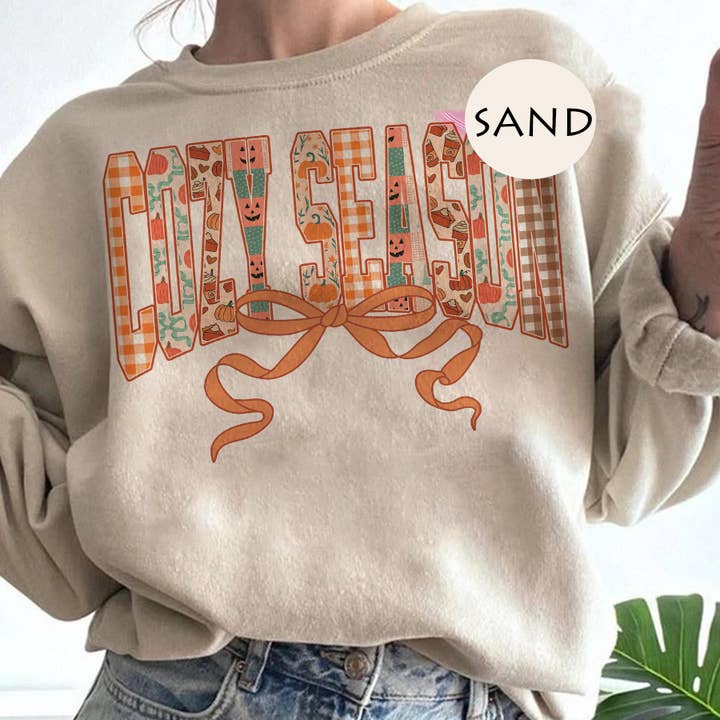 DLT Ecommerce – Engroshandel Grafisk Sweatshirt - Dame – Coquette Efterårsskjorte, Hyggesæson Sweater, Græskarkrydderi T-shirt1