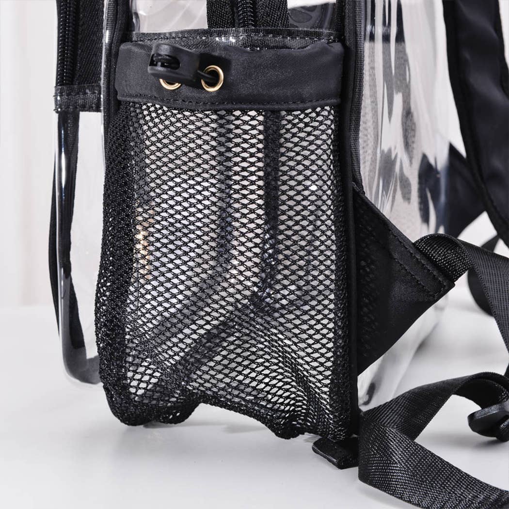 Fashion City - Wholesale Backpack - Women's - Solid Color Outlined Medium Clear Backpack8