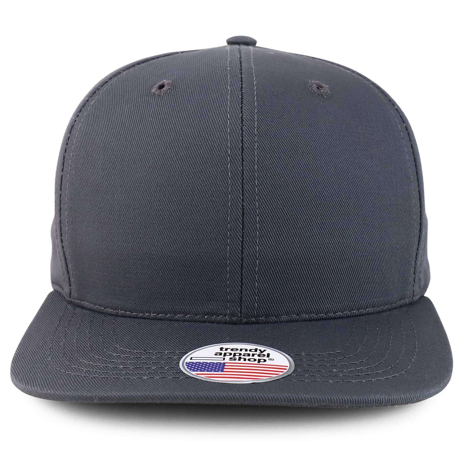 Trendy Apparel Shop - Wholesale Flat Brim Cap - Unisex - Made in USA Structured 6 Panel Flat bill Snap back Cap5