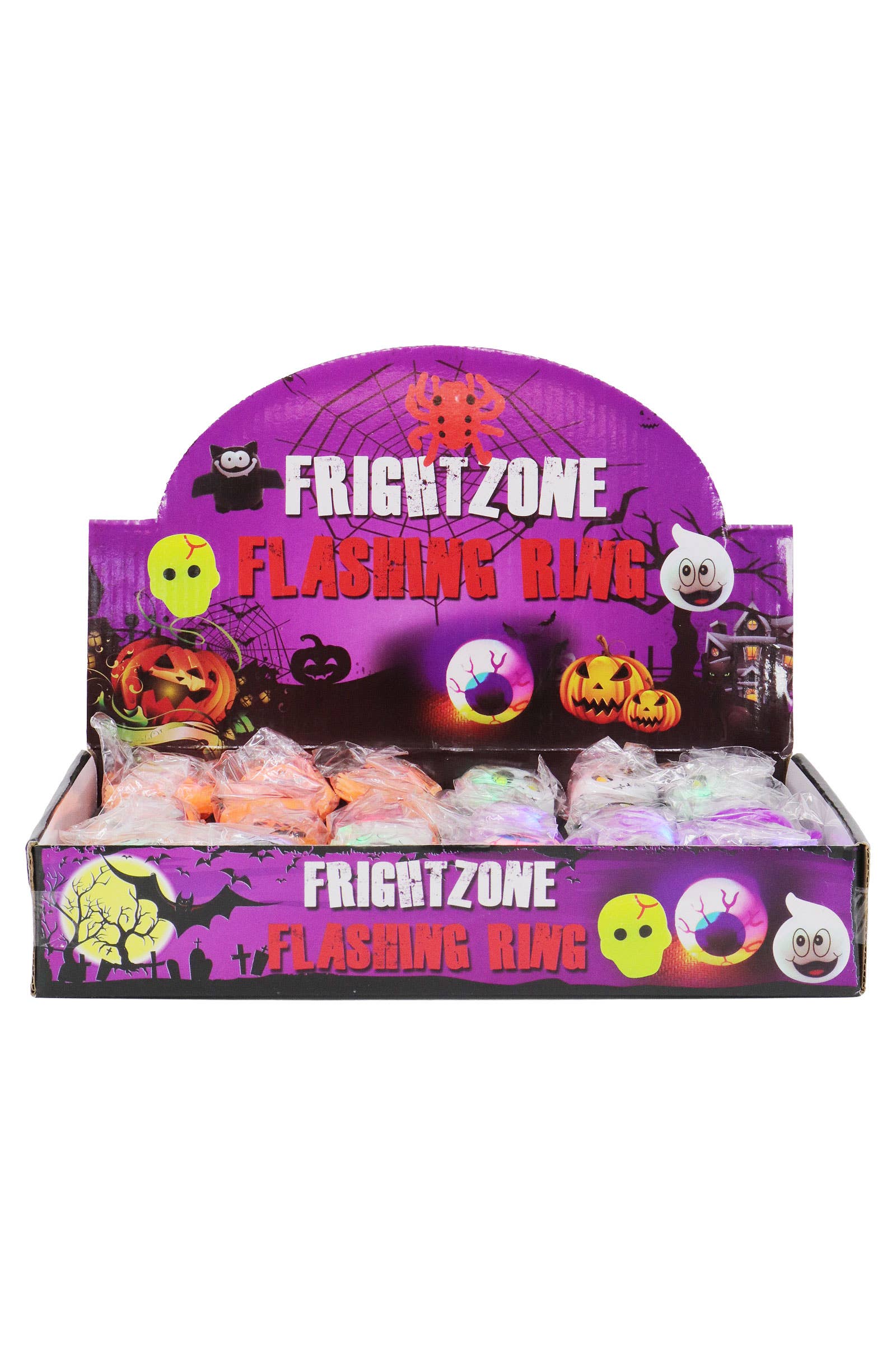 ASSORTED Halloween Jelly Charm Led Light-up Ring - 24 Pcs for wholesale on Faire2