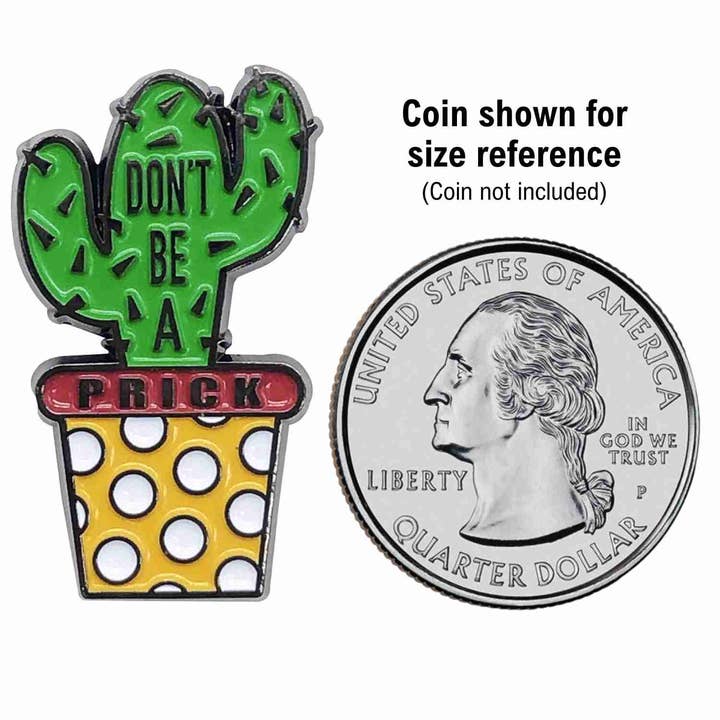Fabdaz - Wholesale Lapel Pin/Button - Don’t Be a Prick Enamel Pin with Metal Frame1