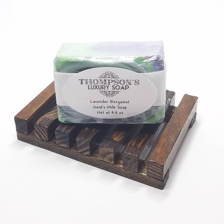 Lavender Bergamot & Sage All Natural Goat's Milk Soap with Essential Oils, Honey, and Shea for wholesale by Thompson's Luxury Soap