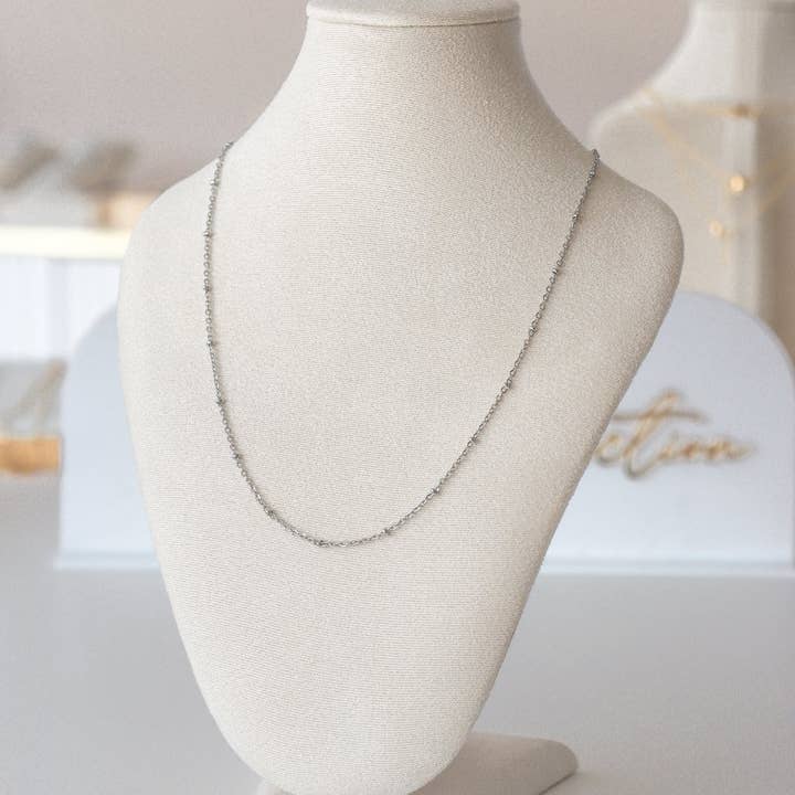 Basic Bead Necklace - choose your length - Silver for wholesale by Saint Clairmont