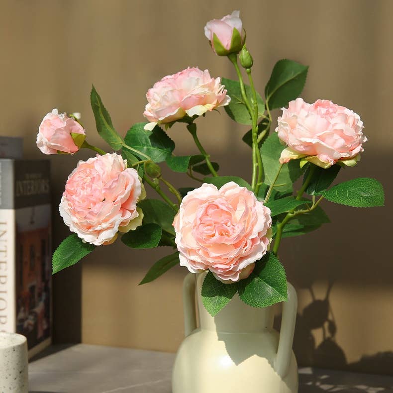 ACNITE(We cover U.S. import duties) - Wholesale Artificial Flowers - 3 rose flowers gift for her home floral Retro rose flwoers9