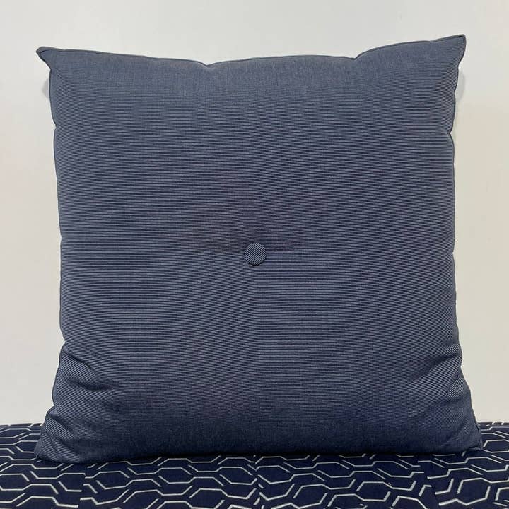 Sunbrella Hero Solid Square Pillow with or without Buttons in Twilight for wholesale by Oblique Studio