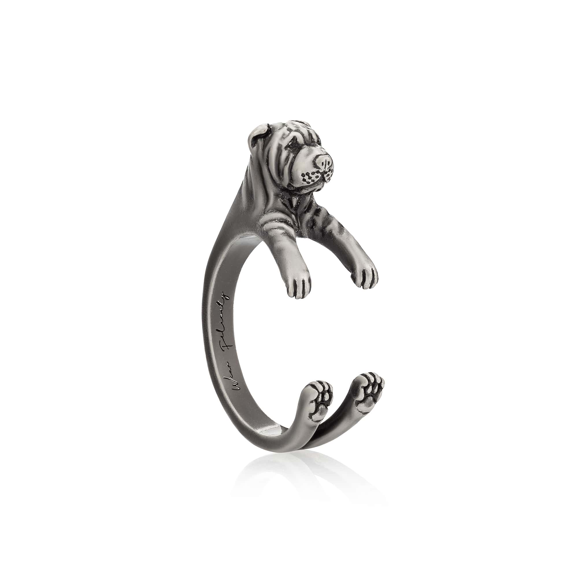 Silver Shar Pei Wrap Ring for wholesale on Faire0