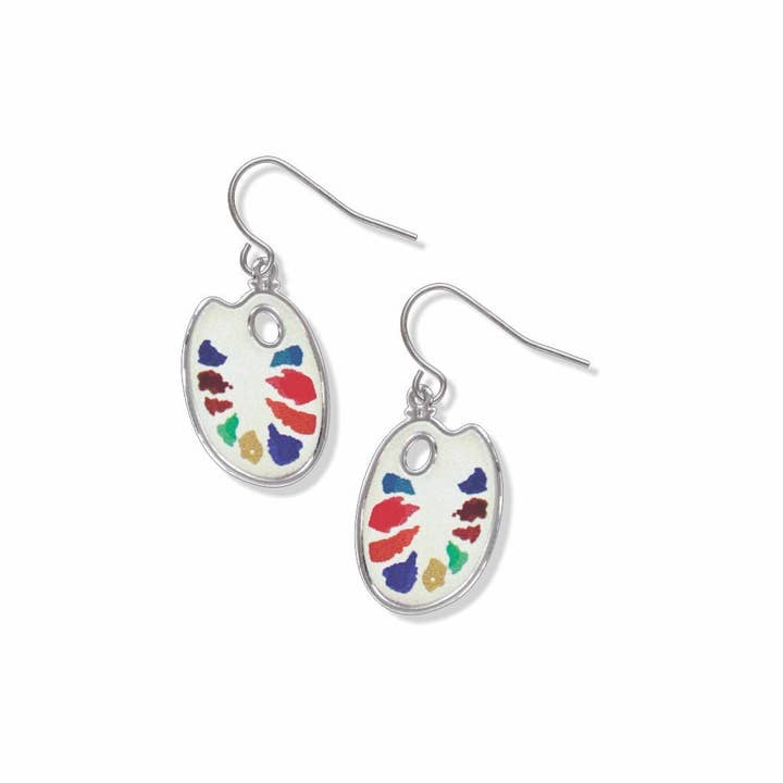 David Howell and Company - Wholesale Dangle Earrings - Watercolor Palette Earrings, MADE in USA