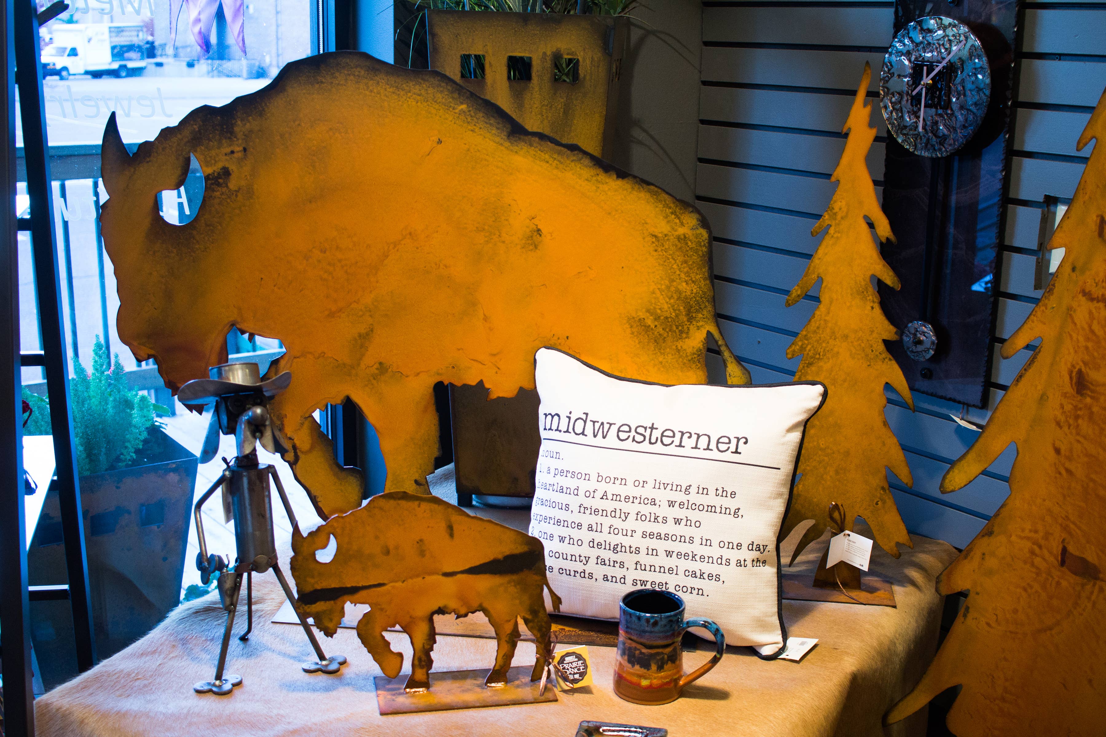 Prairie Dance - Wholesale Decorative Tabletop Object - Buffalo Tabletop Display, Boho Western Home Decor Buffalo3