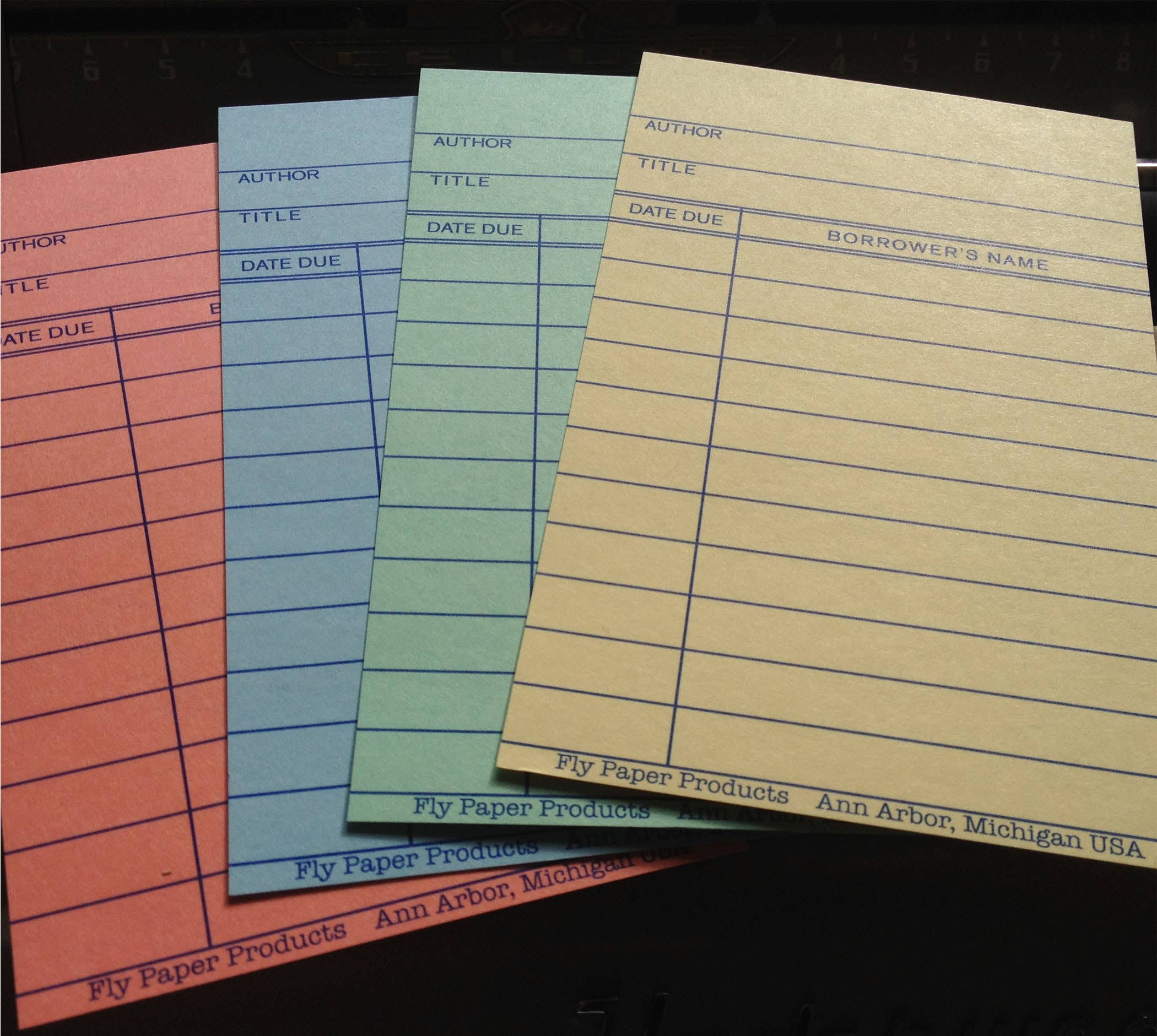 Fly Paper Products - Venta al por mayor Conjunto de papelería y tarjetas - Paquete de 25 tarjetas de biblioteca de nostalgia vintage surtido2