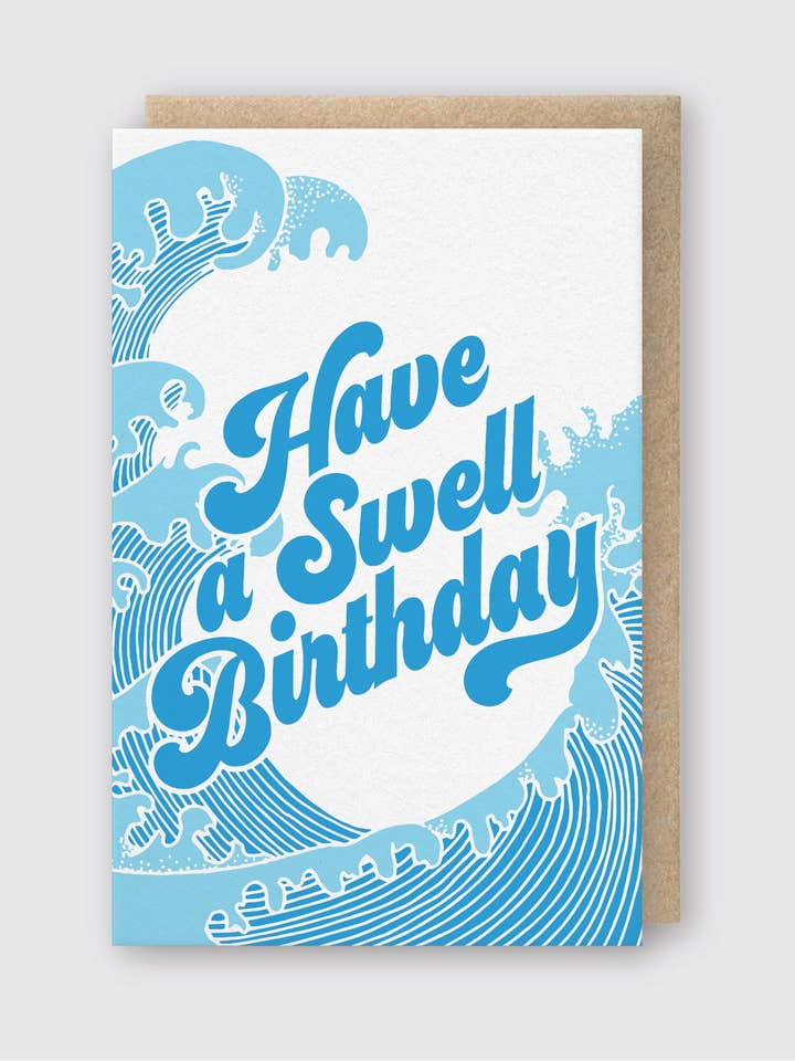 Swell Birthday Greeting Card for wholesale by Pike Street Press