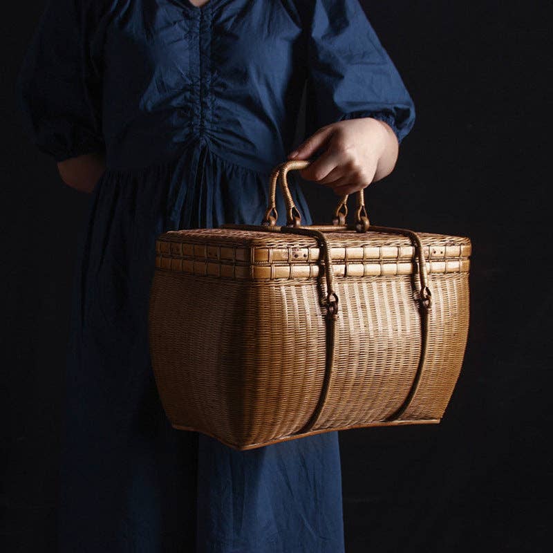 Gohobi （We cover U.S. import duties） - Wholesale Basket - Gohobi Handmade Bamboo Teaware Basket1