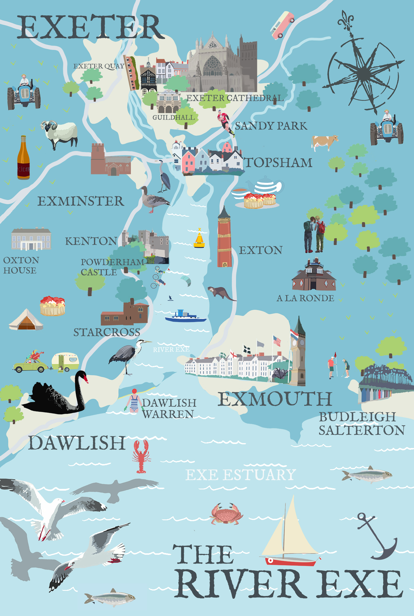 BETTY BOYNS MAPS - Vendita all'ingrosso Calamite - Magnete da Frigo con Mappa Illustrata47