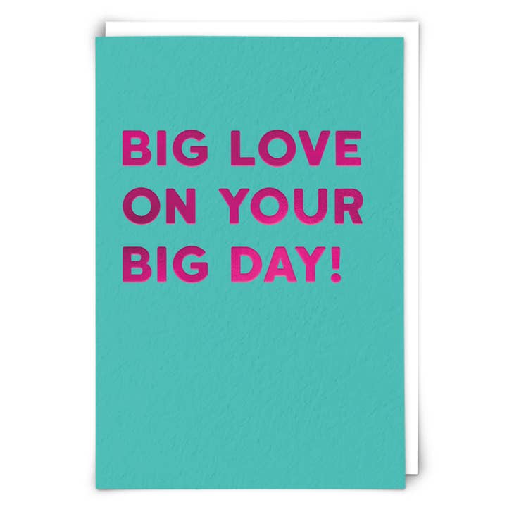 Biglietto di auguri per il grande giorno per la vendita all'ingrosso da parte di Redback Cards UK