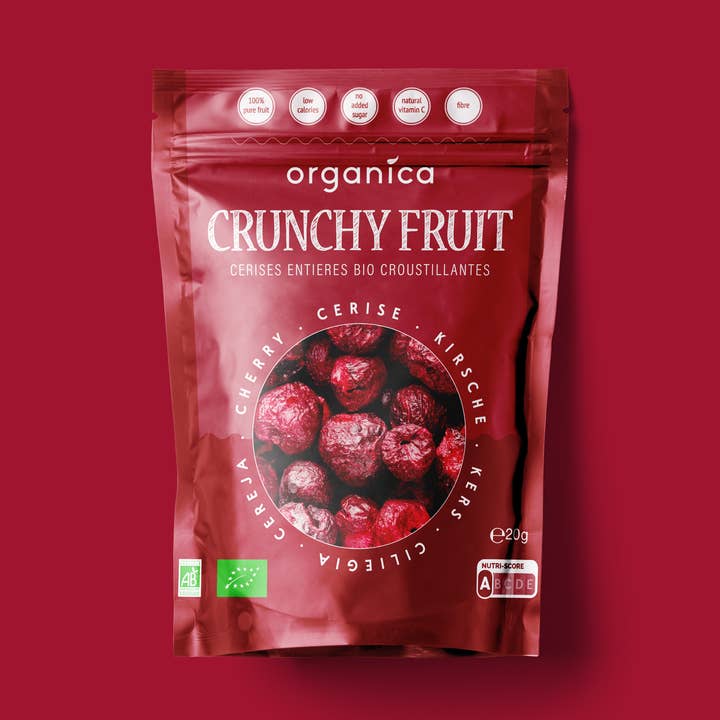 Organica – Engroshandel Tørret/dehydreret frugt – Økologiske frysetørrede kirsebær 100% ren frugt | Organica Food0