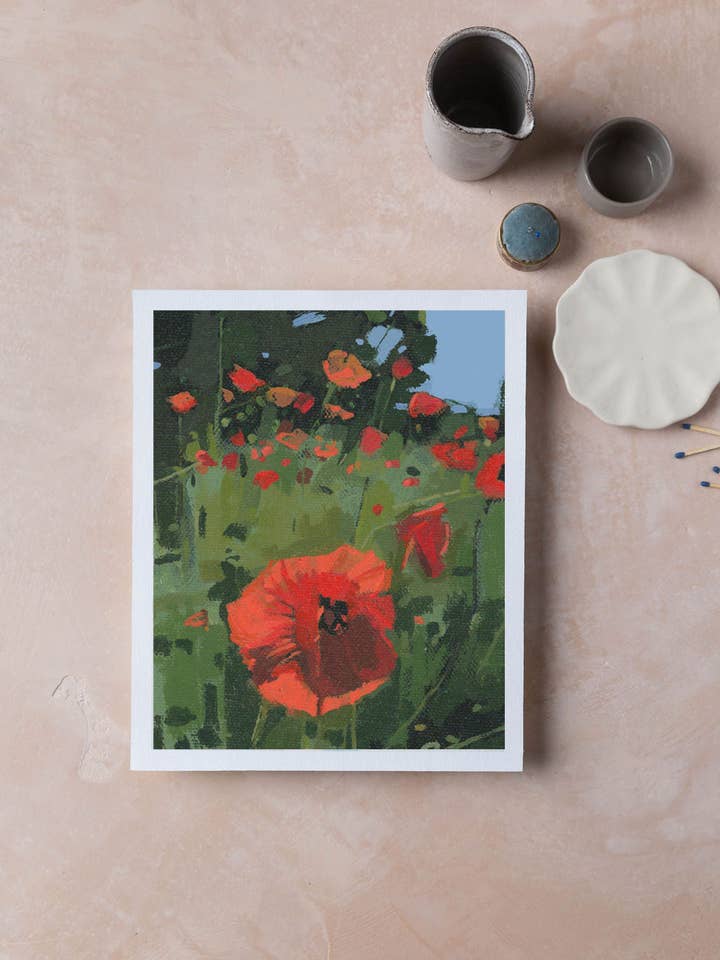 Poppy Field | Print on Canvas for wholesale by Sarah Madeira Day
