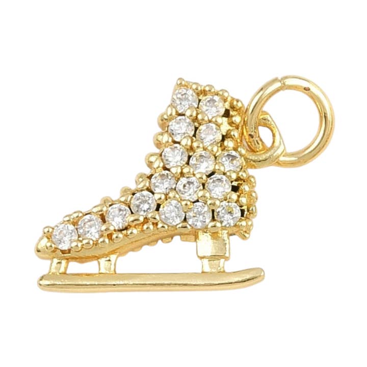 Colgante de Patín de Hielo de Latón Chapado en Oro de 18k para venta al por mayor de Love, Paige Designs