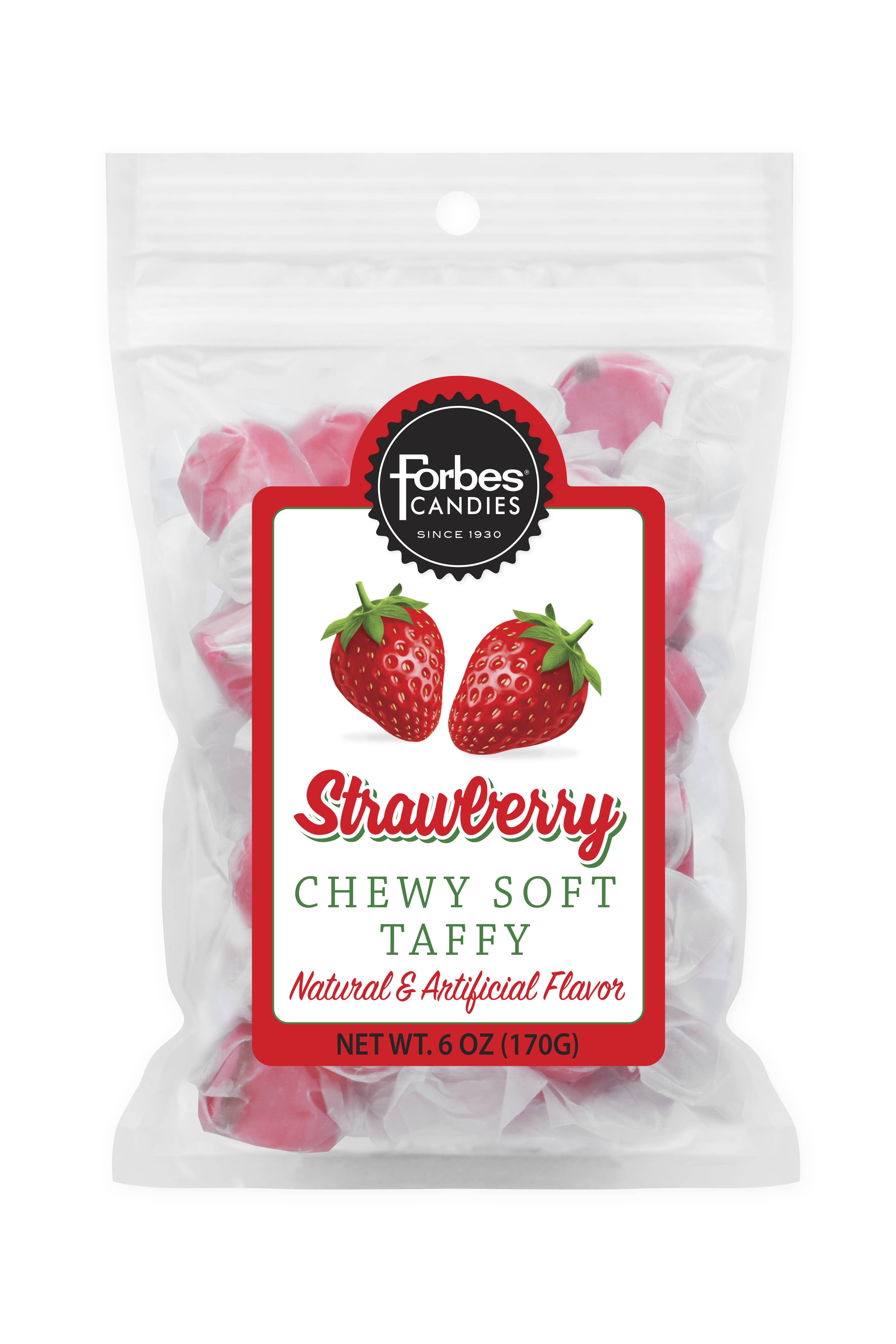 Forbes Candies, Inc. - Wholesale Taffy - Strawberry Taffy 6oz.