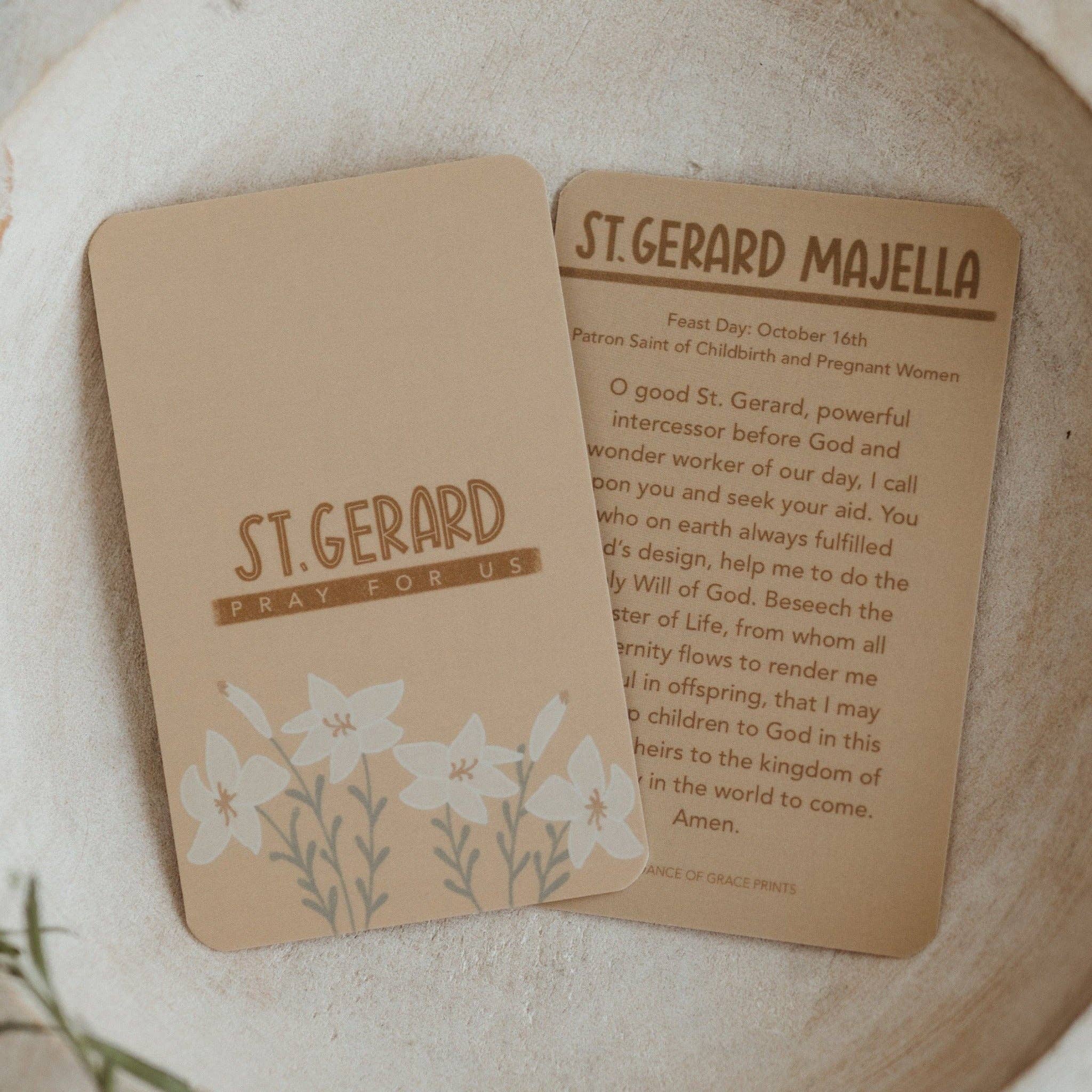 Abundance of Grace - Wholesale Religious Card - St. Gerard Majella Prayer Card1