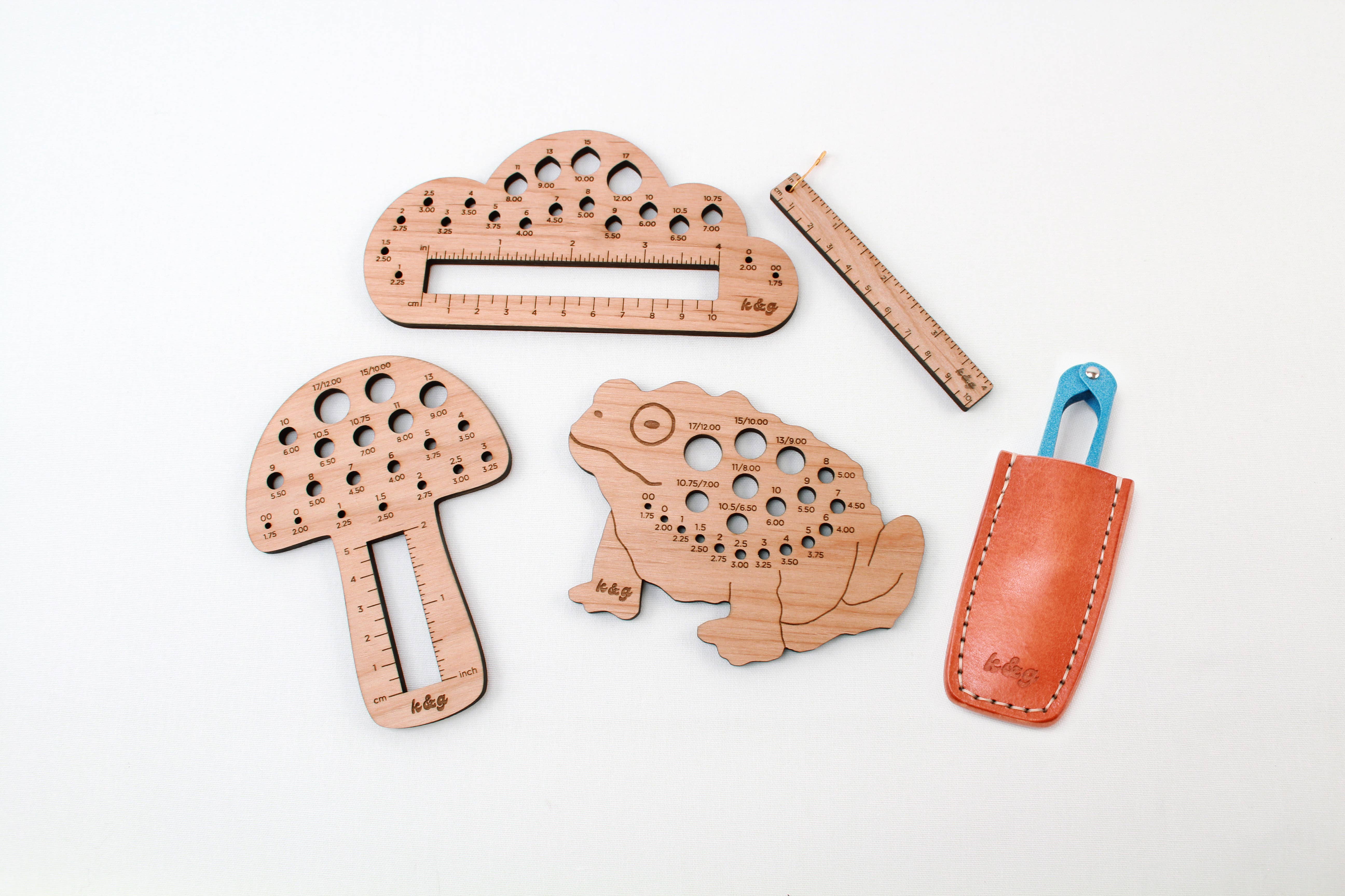 Knit & Gather – wholesale Knitting/Crochet Supplies – Mushroom Knitting Needle Gauge Tool2