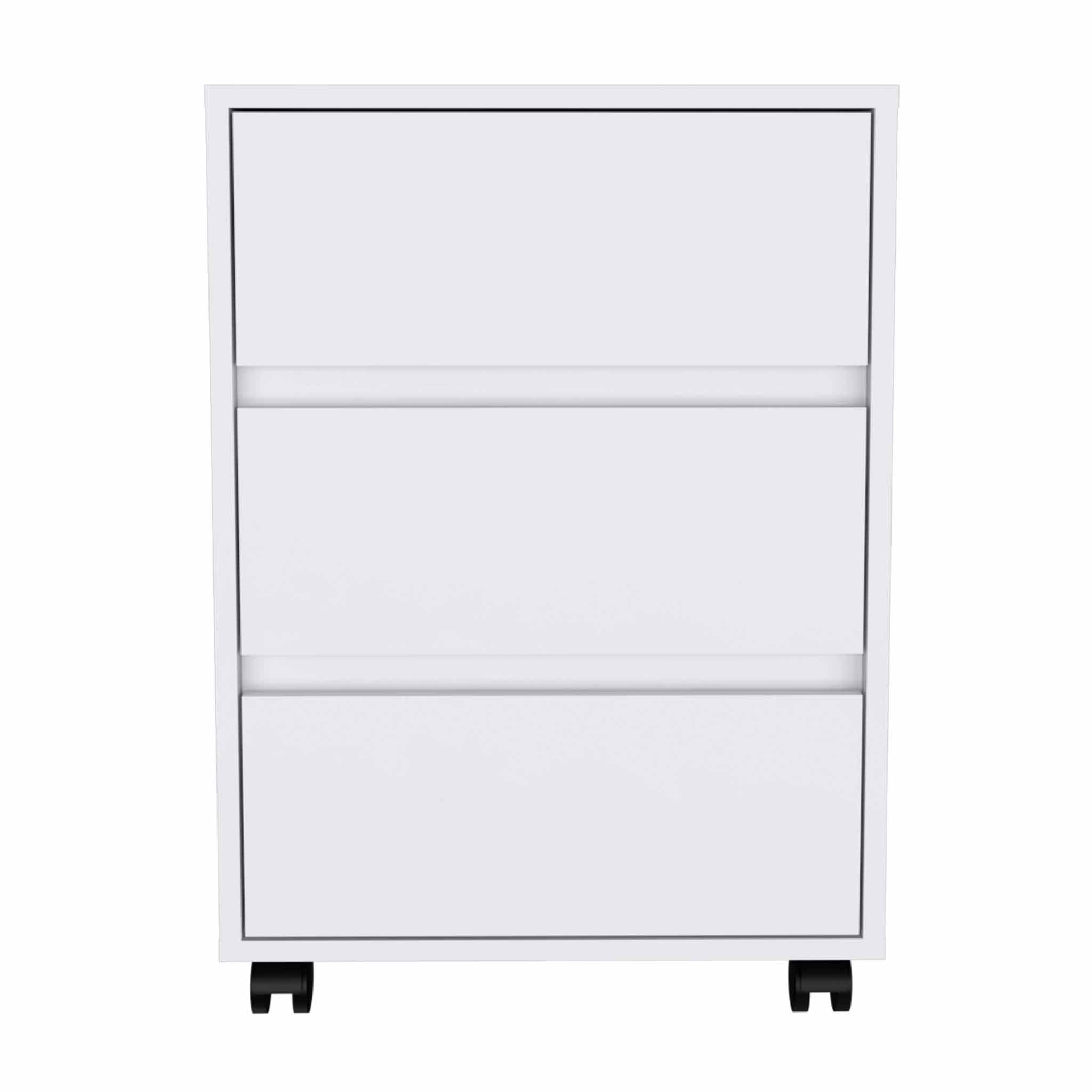 TUHOME FURNITURE - Wholesale Cabinet - Artemisa 3 Drawer Filing Cabinet, Four Casters1