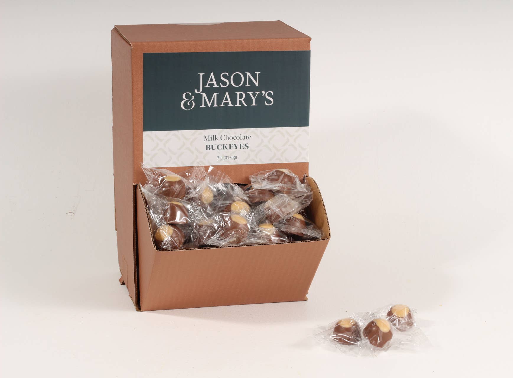 Coblentz Chocolate Company - Vente Friandises enrobées de chocolat - Buckeyes au lait et au beurre de cacahuètes en bouchée 2