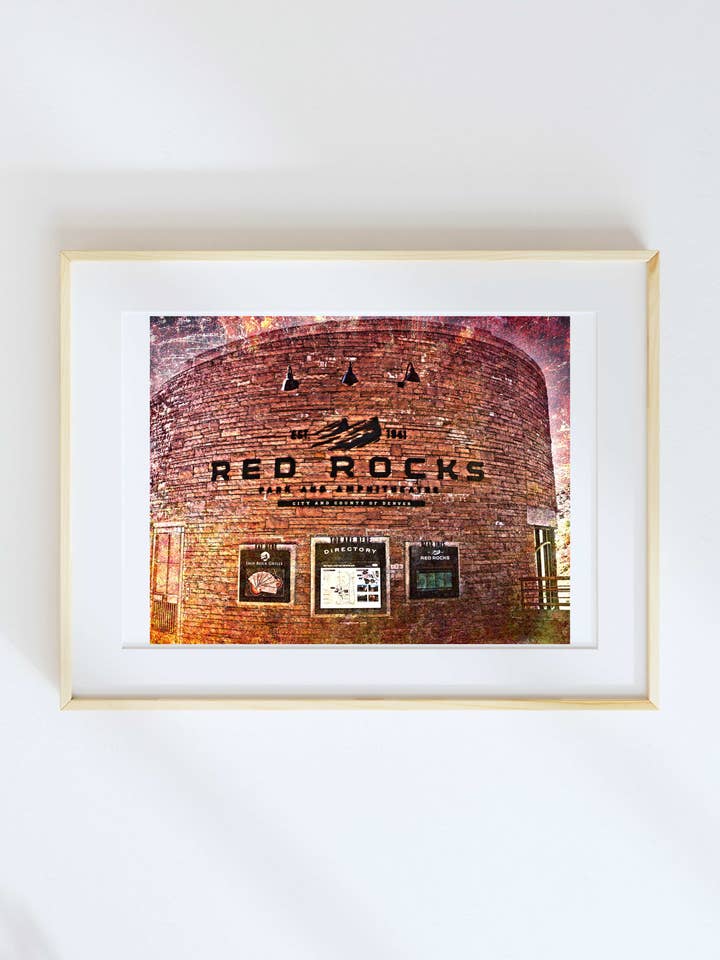 11X14 Denver, Colorado Red Rocks Morrison, Colorado pour la vente par Lone Chimney Mercantile