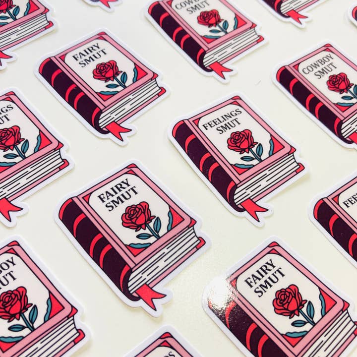 Autocollant livresque Romance Tropes pour la vente par Chapter & Ink