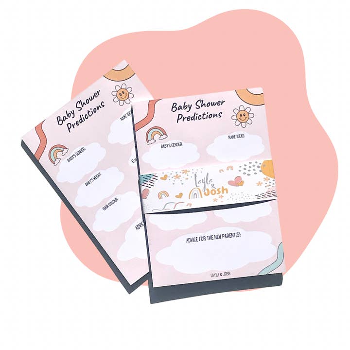 Baby Shower Predictions Pad for wholesale by Layla and Josh