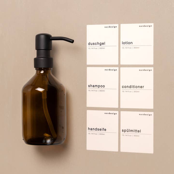 Dispenser di sapone con selezione di etichette per la vendita all'ingrosso da parte di nordesign