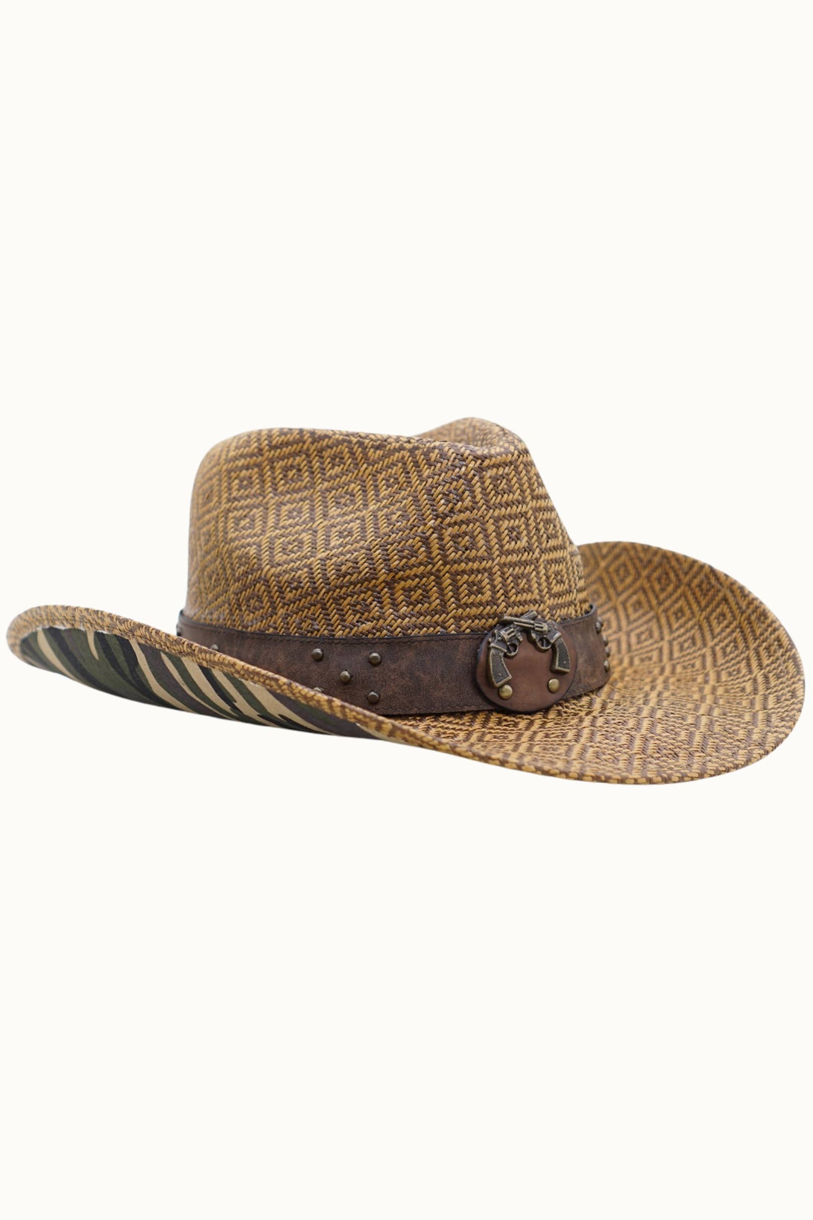 Olive & Pique - Wholesale Cowboy hat – Unisex - Tan Aztec Camouflage Western Cowboy Hat