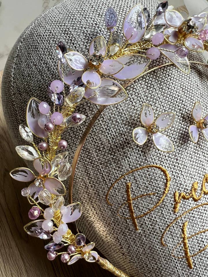 VIOLETTE STUNNING WEDDING GUEST HEADPIECE for wholesale by Preciuspearls