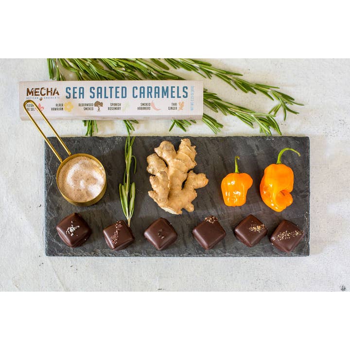 MECHA Chocolate - Wholesale Chocolate Box - Sea Salt Caramel Box (6 pieces)2