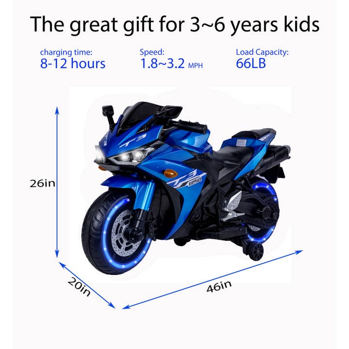 39F Inc. - Wholesale Bike/Scooter - Kids - 12V Kids Ride-On Motorcycle Training Wheels Christmas Gifts16