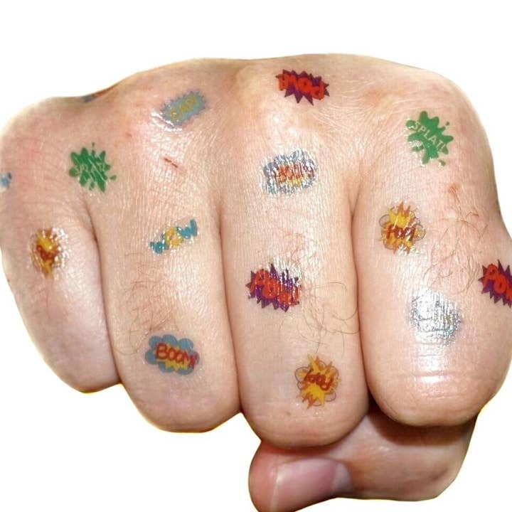 Tatouages pour ongles pop art explosion pour la vente par FayDixonDesign