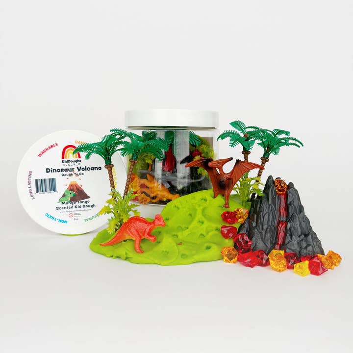 Earth Grown KidDoughs (KidDoughs by EGKD) - Wholesale Putty/Slime - Kids - Dinosaur Volcano (Watersmellon) Dough-To-Go