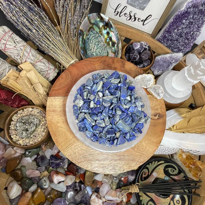 CaNatureLover - Wholesale Spiritual Stone/Crystal - Natural Sodalite Chip, Tumbled Loose Stone, Crystal Chips3