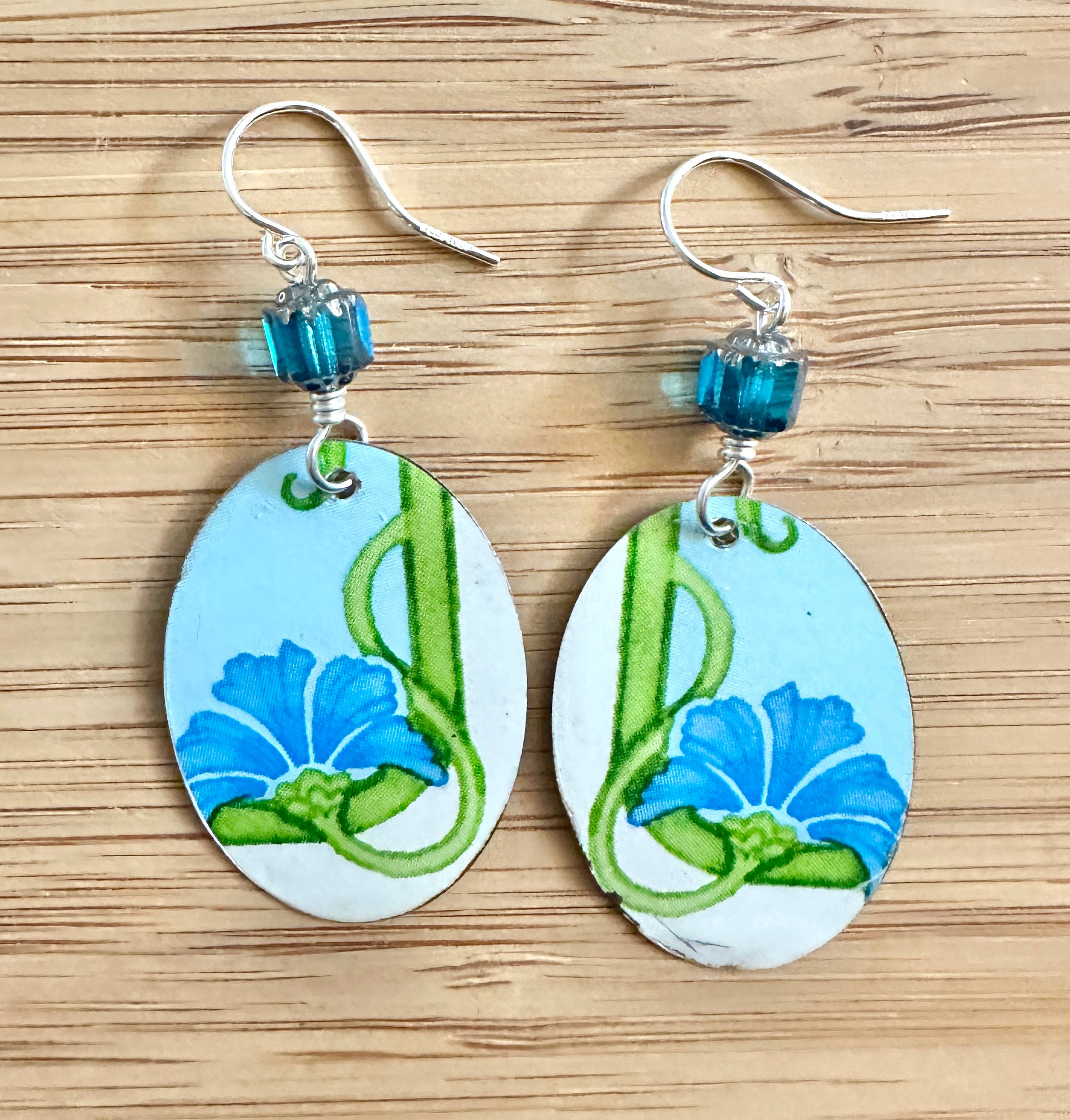 TTE Designs - Wholesale Dangle Earrings - Best Sellers - Set of 12 Recycled Vintage Tin Earrings 19