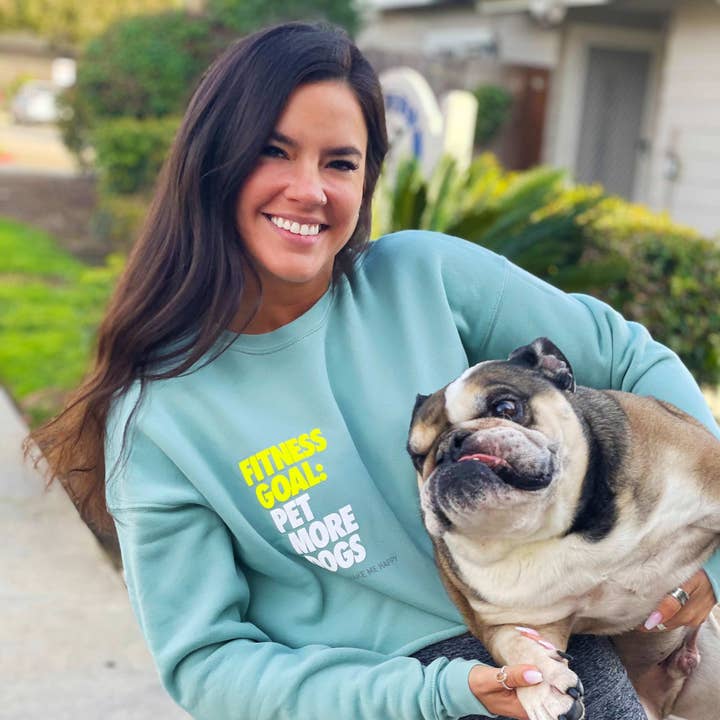 Inseguire i cuccioli è il mio cardio | Felpa corta da donna per la vendita all'ingrosso da parte di Puppies Make Me Happy